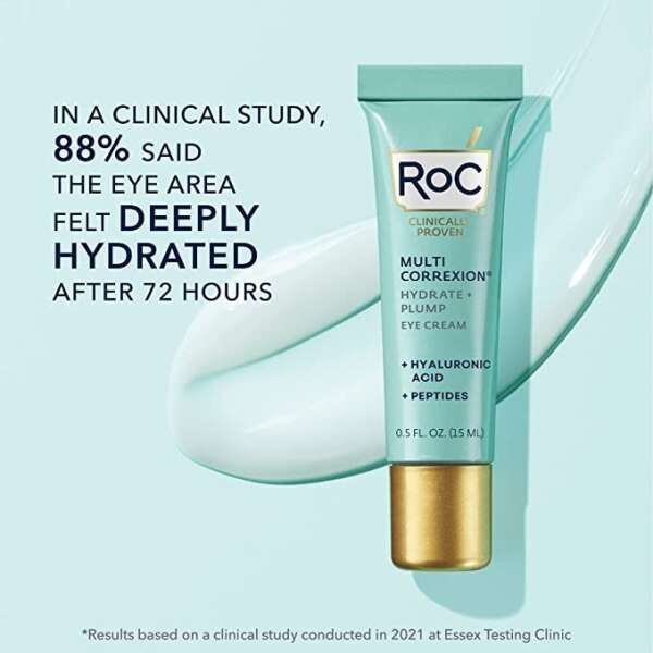 Roc Crema De Ojos-hidrata Y Rellena Con Acido Hialurónico Tipo De Piel Todo Tipo De Piel El Ácido Hialurónico Al 1,5 % Rellena Visiblemente Las Líneas Finas, La Cafeína Ayuda A Deshinchar Las Ojeras. - Image 2