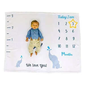Manta De Vellon Infantil Para Bebes, Mensual, 48 X 40 | Ador