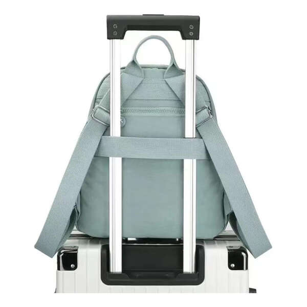 Go-done - Mini Bolsos De Nilón Para Damas Acabado De Los Herrajes Gris Color Gris Correa De Hombro Gris Diseño De La Tela Liso - Image 3