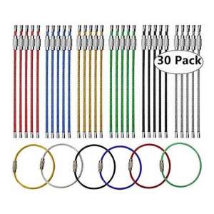 30 Unids Llaveros De Alambre Magnolian Cable De Colores Surt