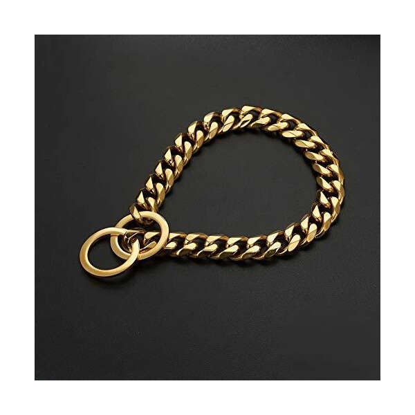 Collar Dorado Diseñador Perro Collar 15 Mm De Ancho Elegant N/a Tamaño Del Collar - Image 5