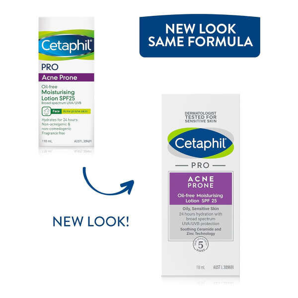 Cetaphil Loción Hidratante Facial Sin Aceite Prevencion Acne Momento De Aplicación Día Tipo De Piel Sensible - Image 3