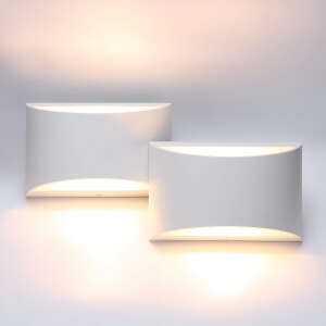 Aipsun- Luces De Pared Para Interiores Con Cableado 2pzas Color Blanco